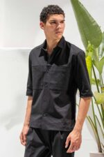 Πουκάμισο Vittorio 300-26-MILANO BLACK - Image 9
