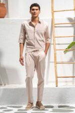 Πουκάμισο Vittorio 300-26-MILANO BEIGE - Image 8