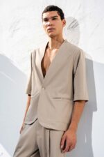Overshirt Vittorio 300-26-JENOA BEIGE - Image 5