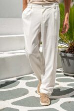 Παντελόνι Straight Fit Vittorio 500-24-Piro OFF WHITE