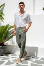 Παντελόνι Vittorio 500-26-BIANCO-OLIVE - Image 6